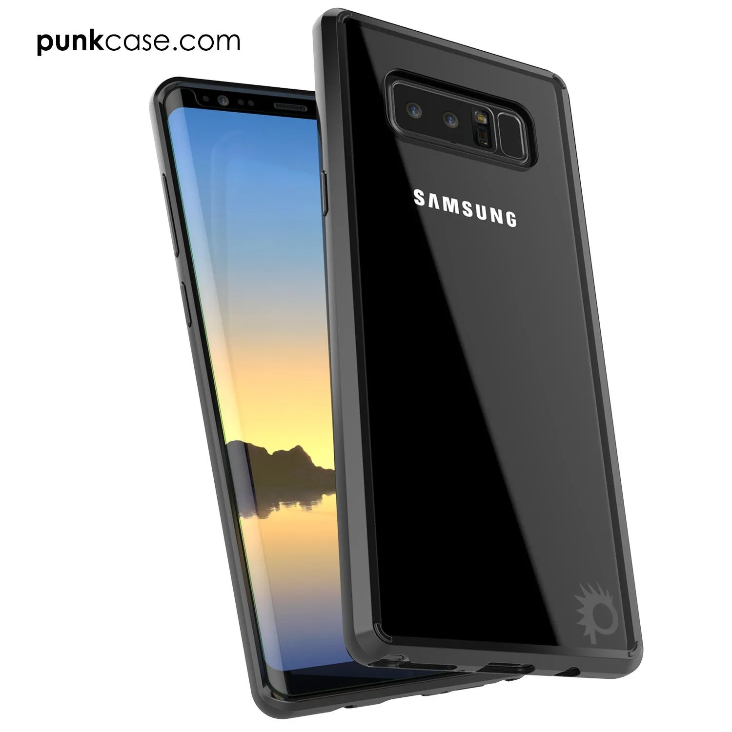 Galaxy Note 8 Screen Protector W/ Anti-Shock Proof Slim Case [Black]