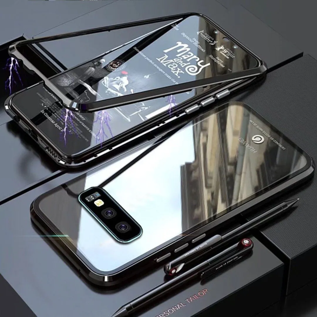 Galaxy S10e Electronic Auto-Fit Magnetic Glass Case