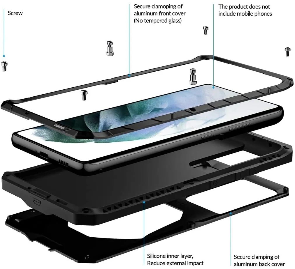 Galaxy S21 Ultra Aluminum Metal Case | Aluminum Metal Galaxy S21 Ultra Case