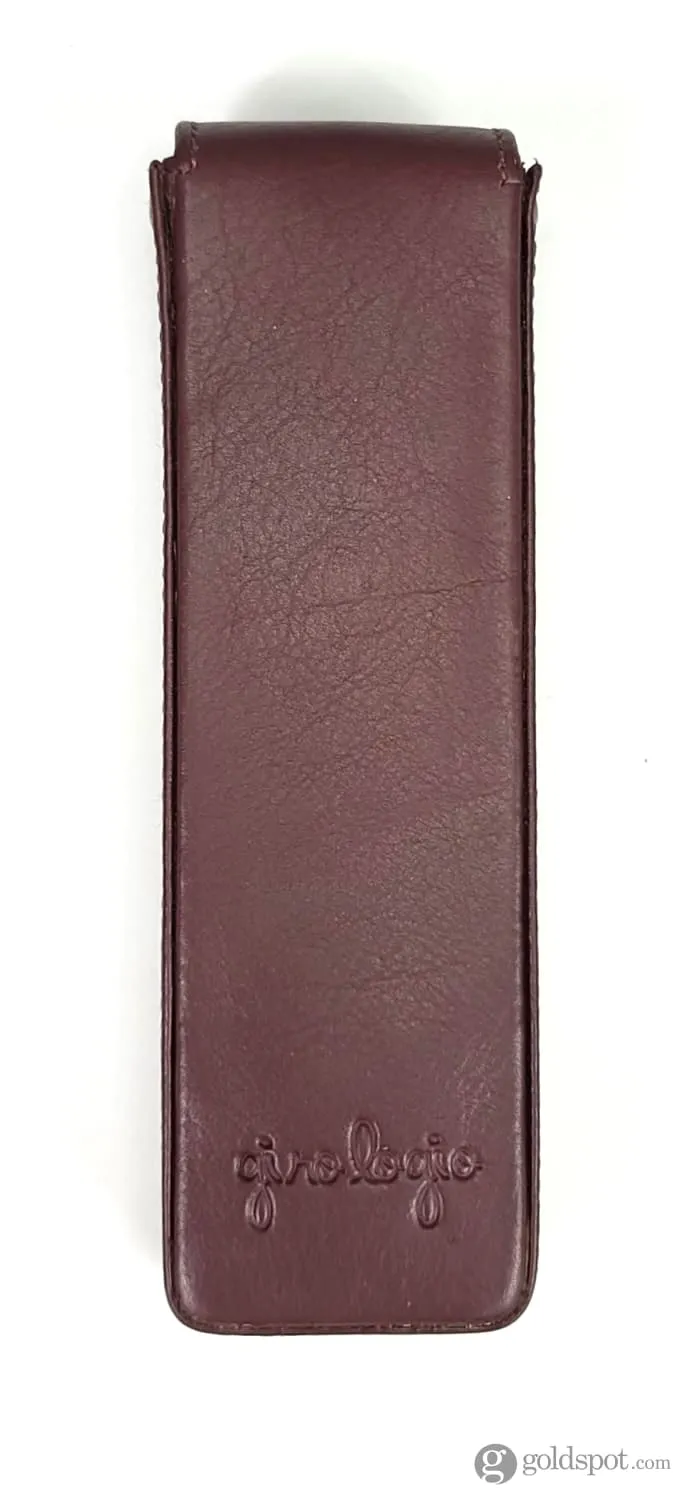 Girologio Double Magnetic Closure Pen Case in Antique Brown