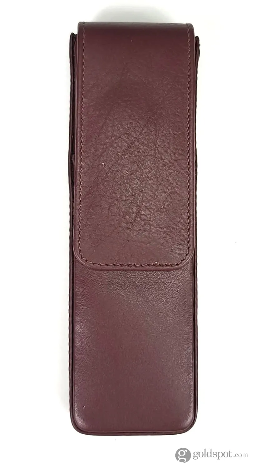 Girologio Double Magnetic Closure Pen Case in Antique Brown