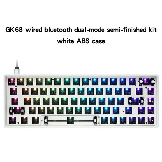 gk68xs hot swappable bluetooth dual mode Custom Mechanical Keyboard rgb type c