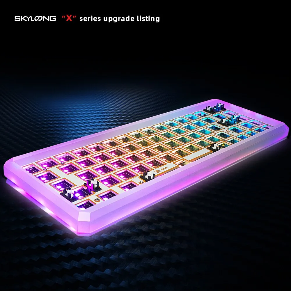 gk68xs hot swappable bluetooth dual mode Custom Mechanical Keyboard rgb type c