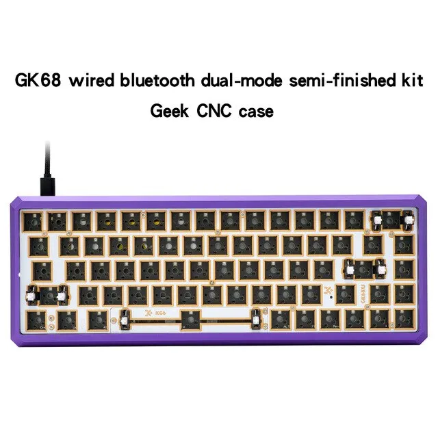 gk68xs hot swappable bluetooth dual mode Custom Mechanical Keyboard rgb type c