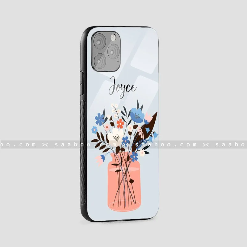 Glossy Protective Case With Joyful Flowers