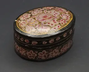 Hand Painted Oval Wooden Box