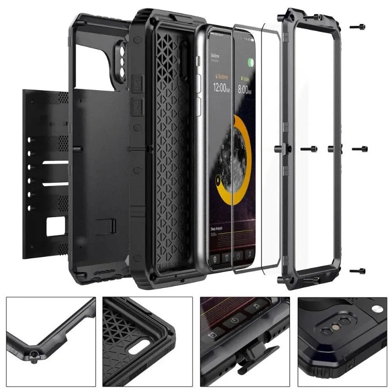 Heavy Duty Anti Shock IP68 Metal Diving Waterproof Phone Case For iPhone