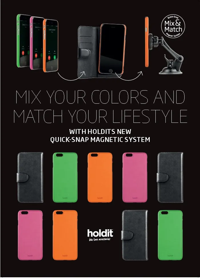 Holdit Wallet Case Extended II   Magnet for iPhone 6/6S (6 Card Pockets)