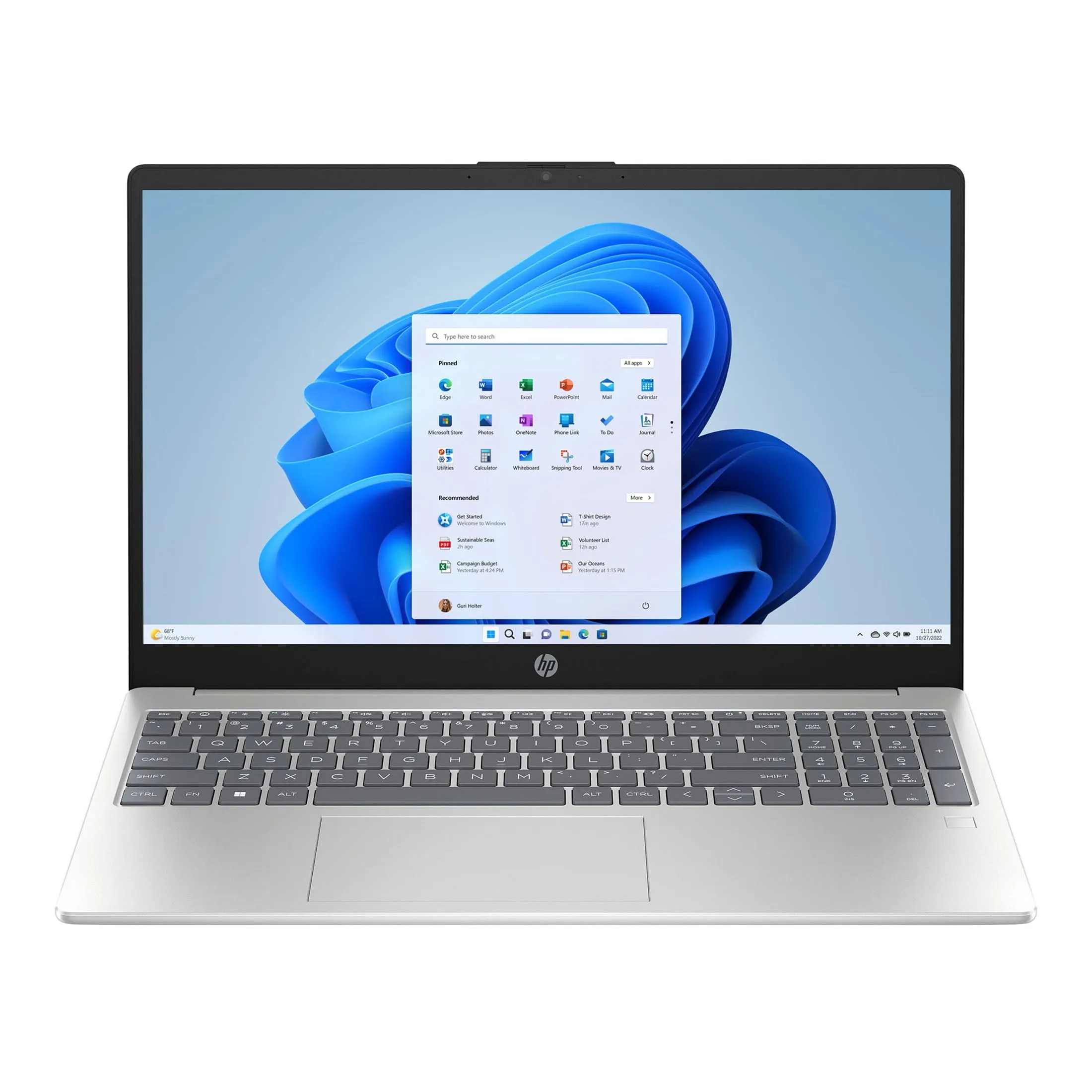 HP 15-fd0152wm 15.6" FHD i5-1334U 1.3GHz Intel Iris Xe Graphics 8GB RAM 512GB SSD Win 11 Home Natural Silver