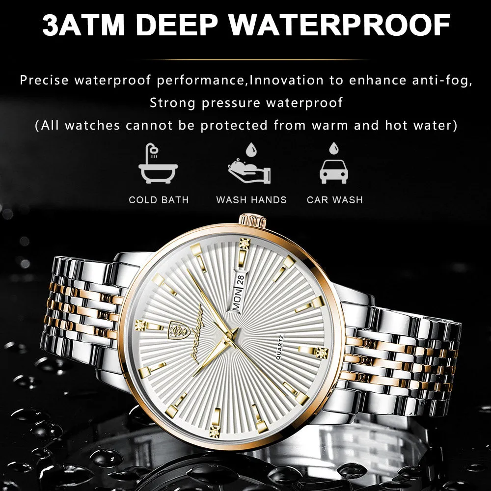 HUdlot - Fashion Luxury Men Watch Waterproof Luminous Date&Week Quartz Wristwatch