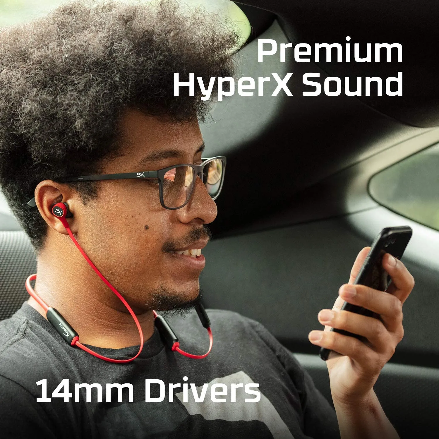 HyperX Earbuds Cloud Buds – Bluetooth Wireless Headphones, Qualcomm aptX HD, 10 Hour Battery Life, 14mm Drivers, Comfortable Silicone Ear Tips, 3 Ear Tip Sizes Included, Mesh Travel Pouch