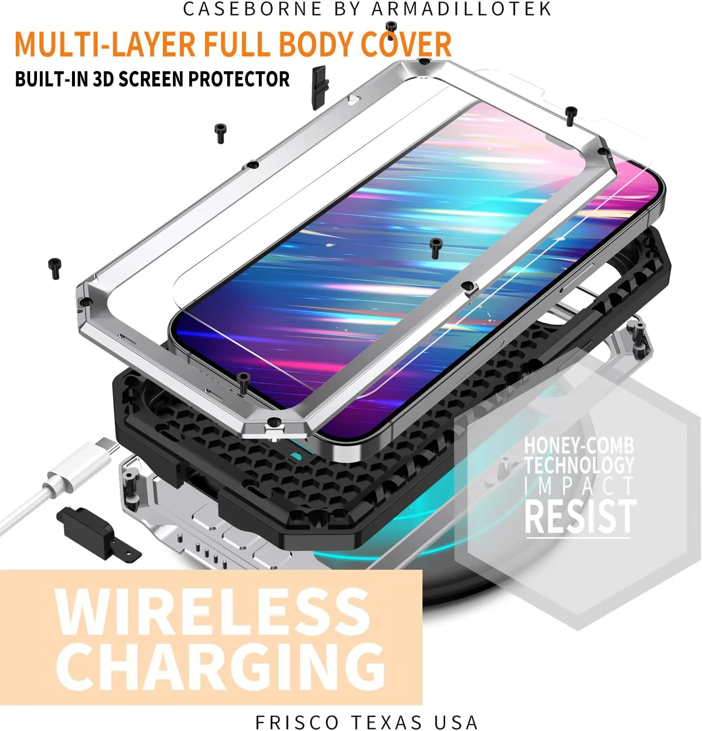 iPhone 16 Plus Metal Rugged Case