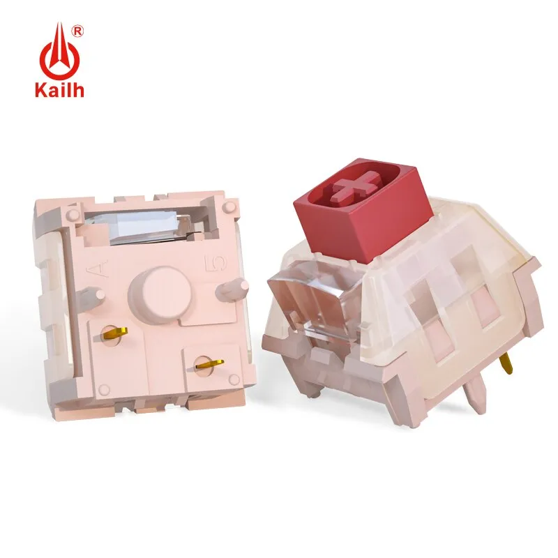 Kailh Red Bean Pudding Switch for Mechanical Keyboard Light Guide Post Switch Linear 45g 80m Waterproof