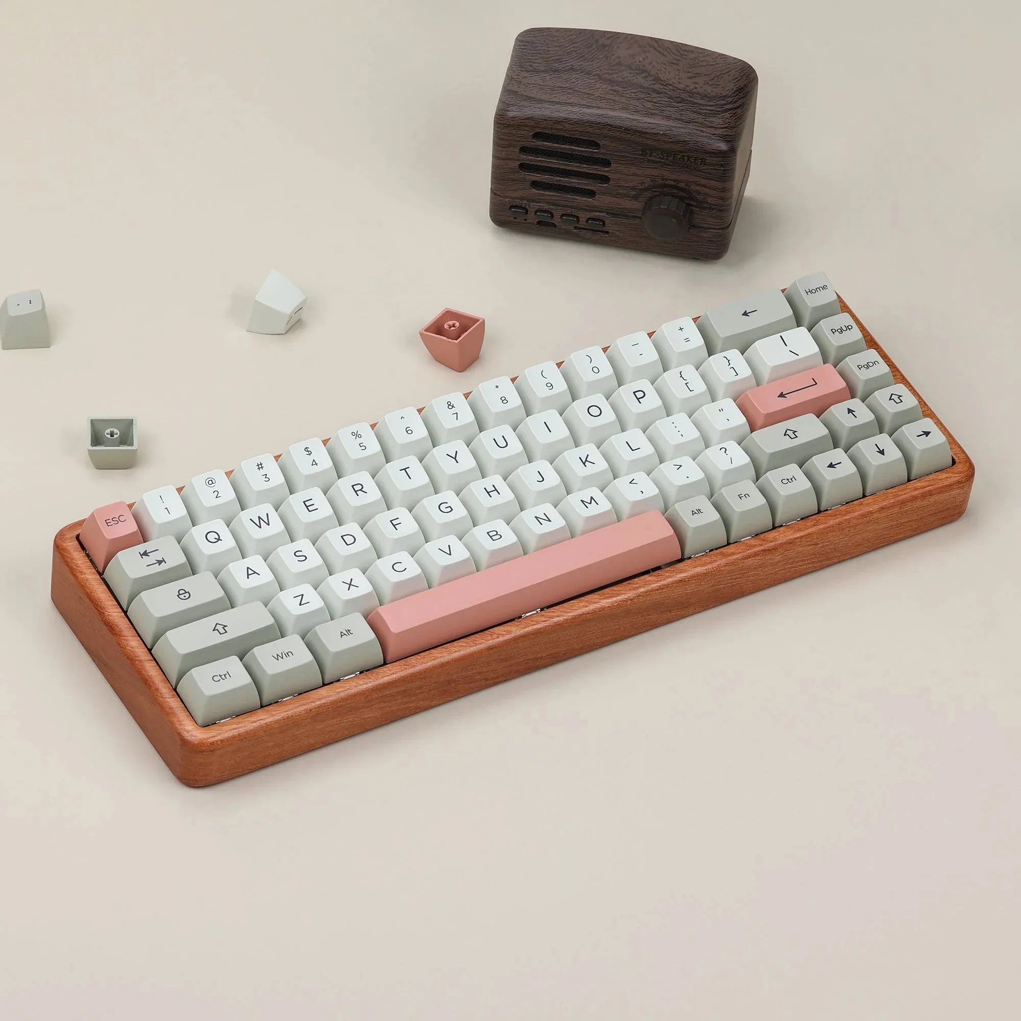 KBDFans KBD68 Wood Mechanical Keyboard