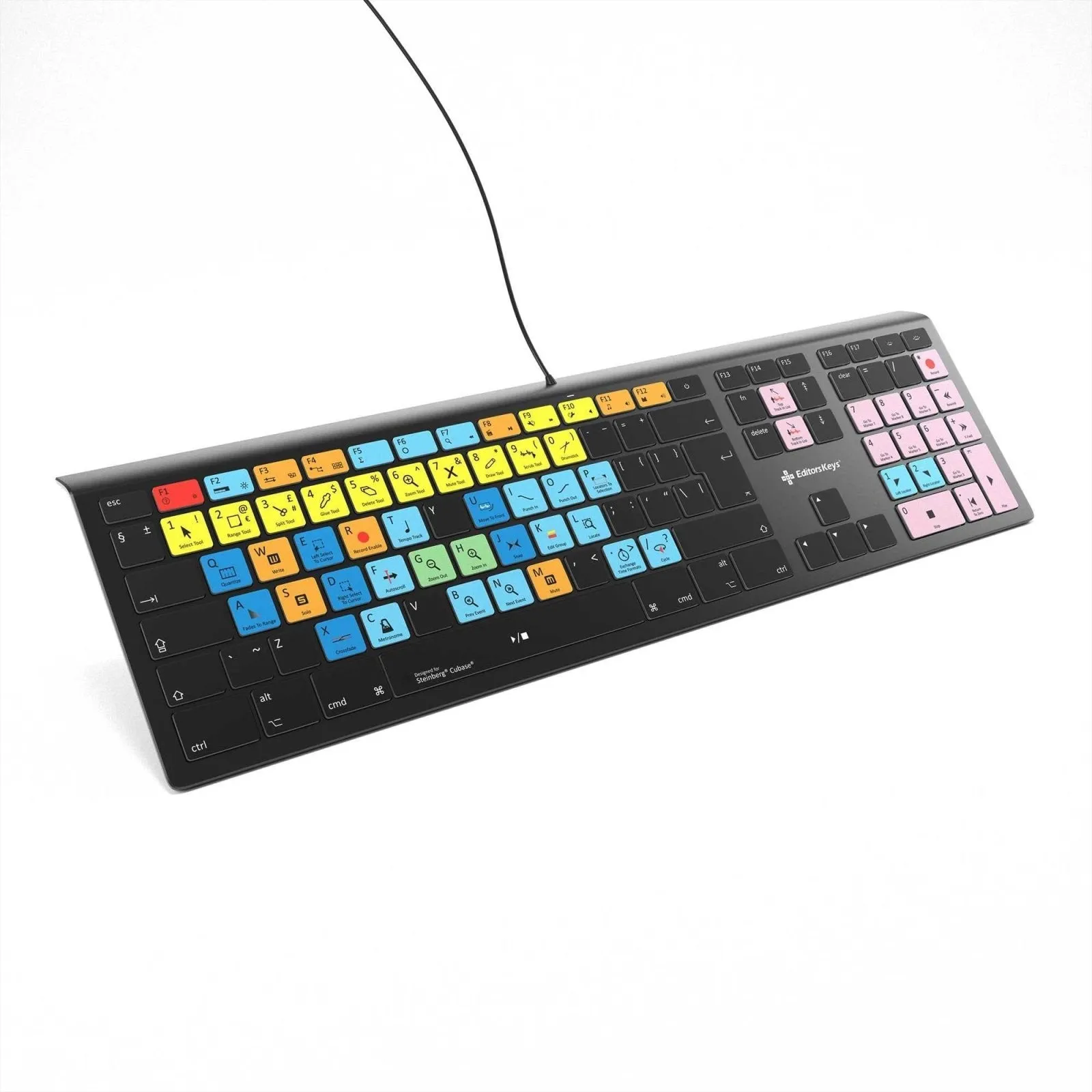 Keyboard designed for Steinberg’s Cubase - Backlit - For Mac Or PC