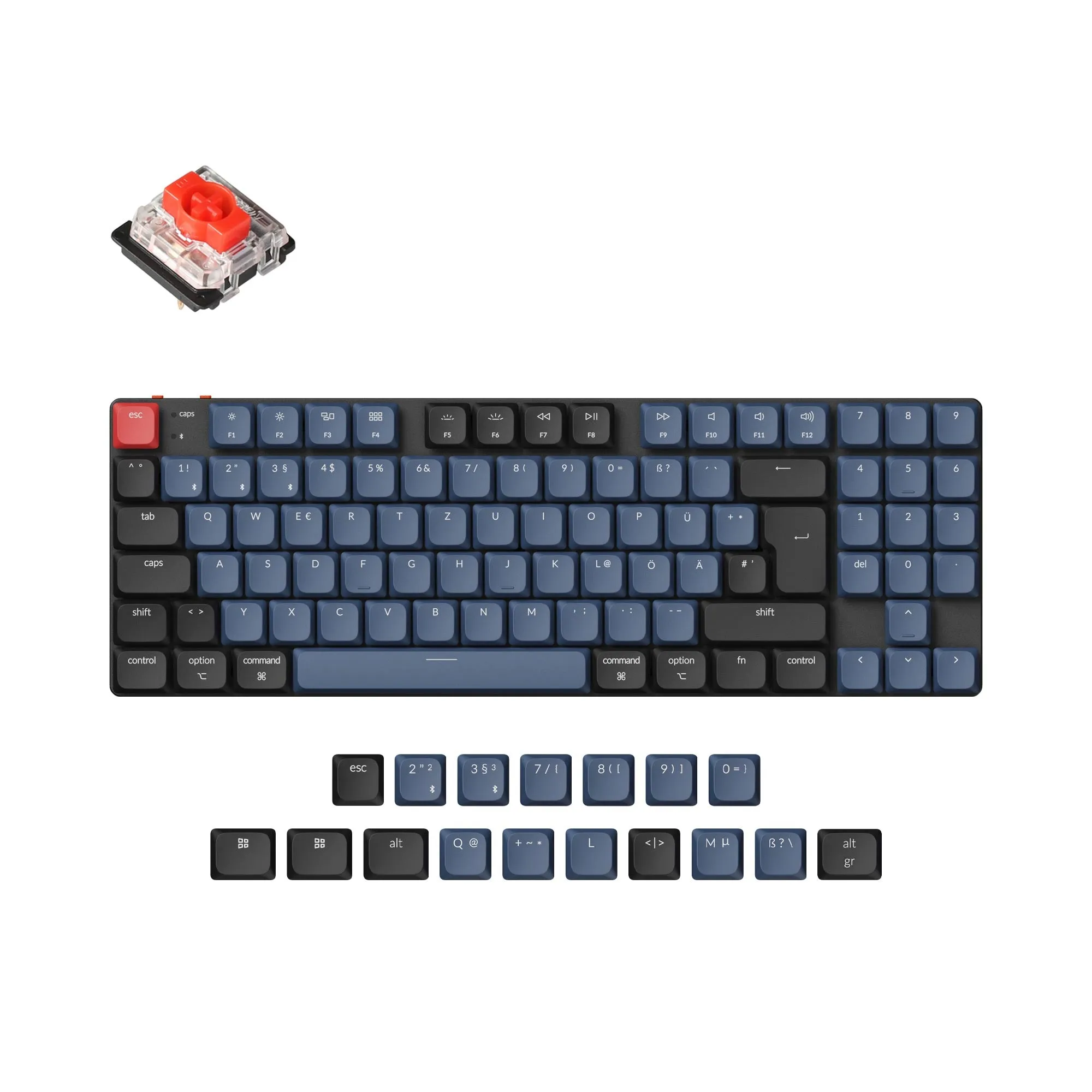 Keychron K13 Pro QMK/VIA Wireless Custom Mechanical Keyboard ISO Layout Collection