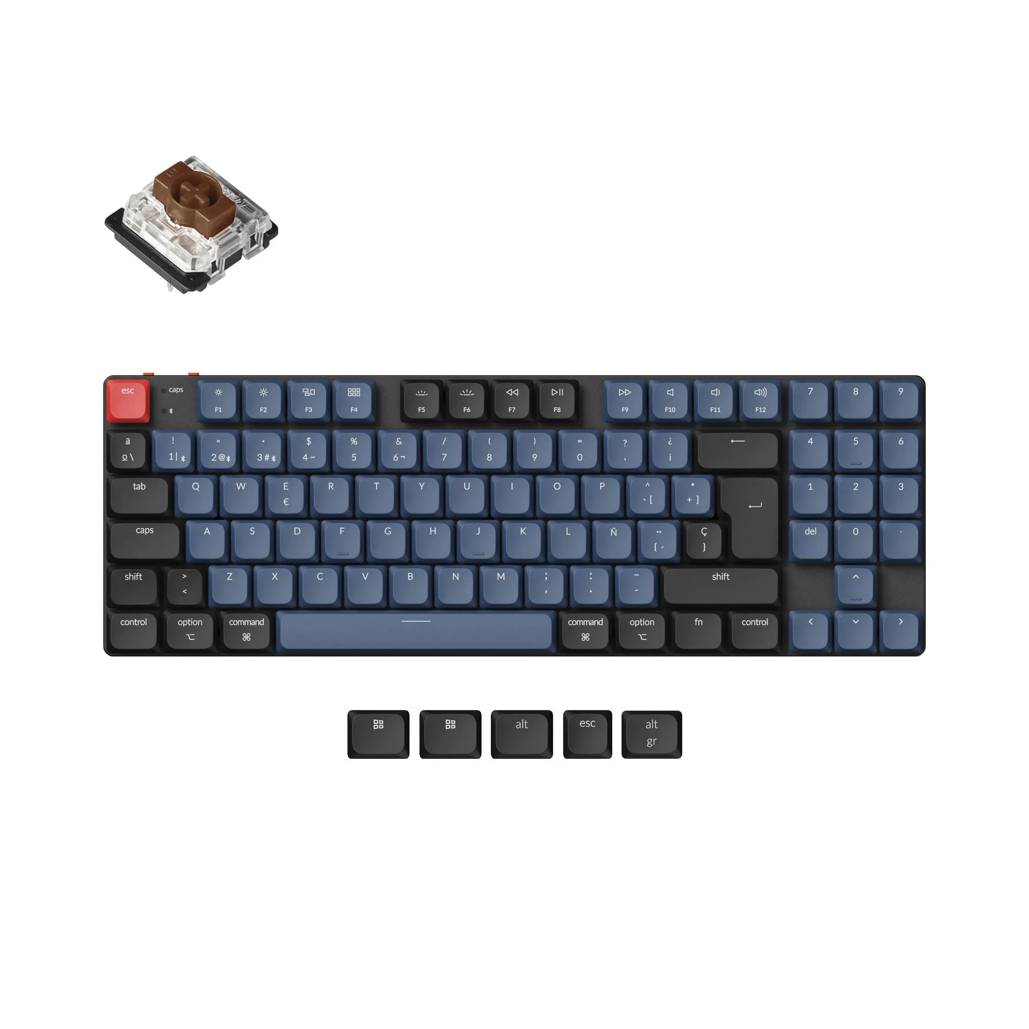 Keychron K13 Pro QMK/VIA Wireless Custom Mechanical Keyboard ISO Layout Collection