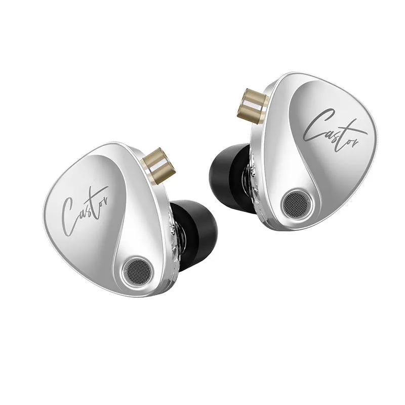 【KZ Castor】 Best Sound Quality Earphones Headphones 2 DD In Ear High-end Tunable Balanced Armature Wired Earphones Monitor Cancelling Earbuds IEM