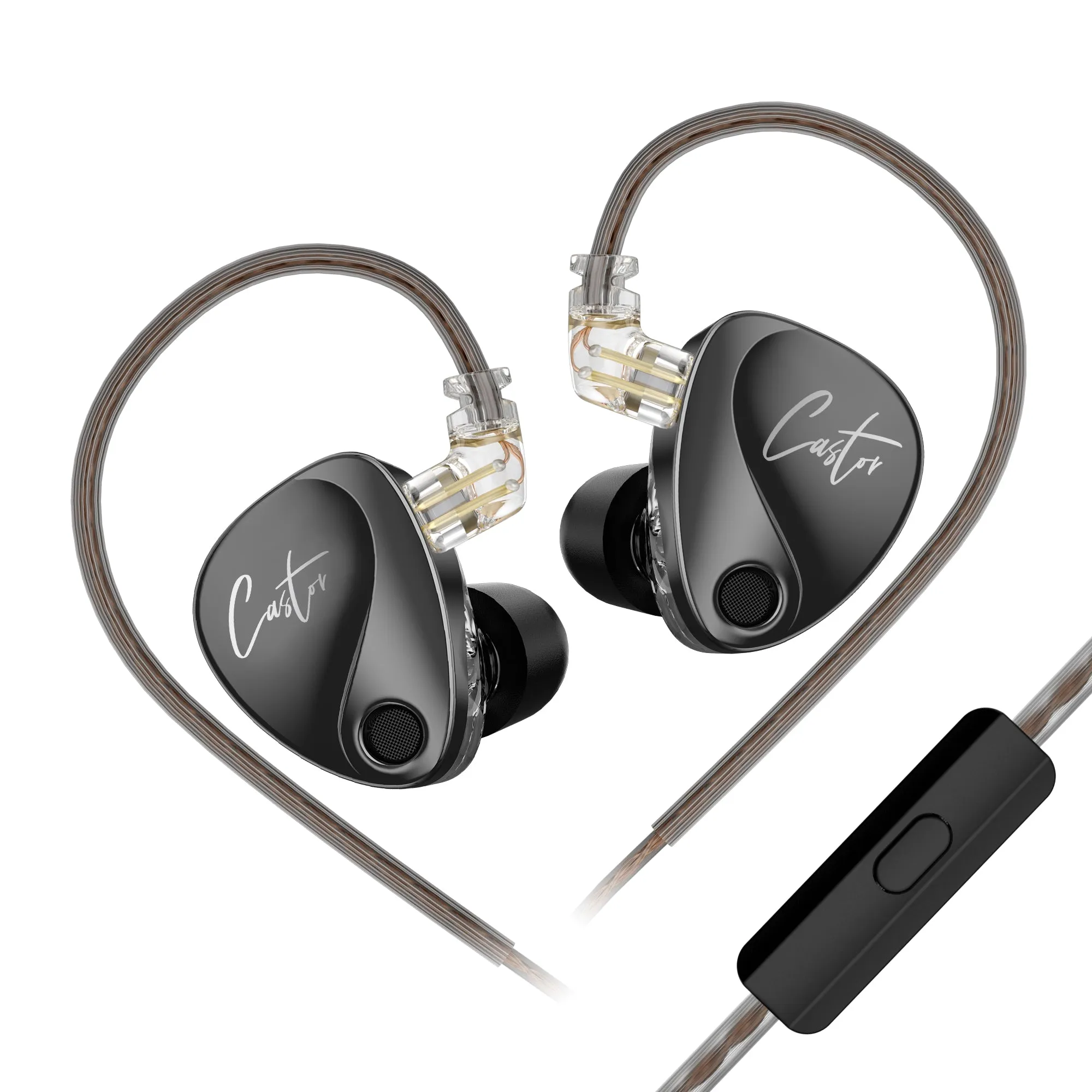 【KZ Castor】 Best Sound Quality Earphones Headphones 2 DD In Ear High-end Tunable Balanced Armature Wired Earphones Monitor Cancelling Earbuds IEM