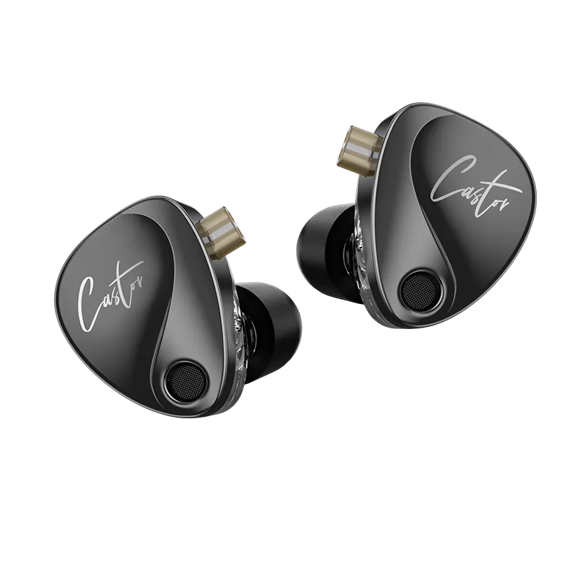 【KZ Castor】 Best Sound Quality Earphones Headphones 2 DD In Ear High-end Tunable Balanced Armature Wired Earphones Monitor Cancelling Earbuds IEM