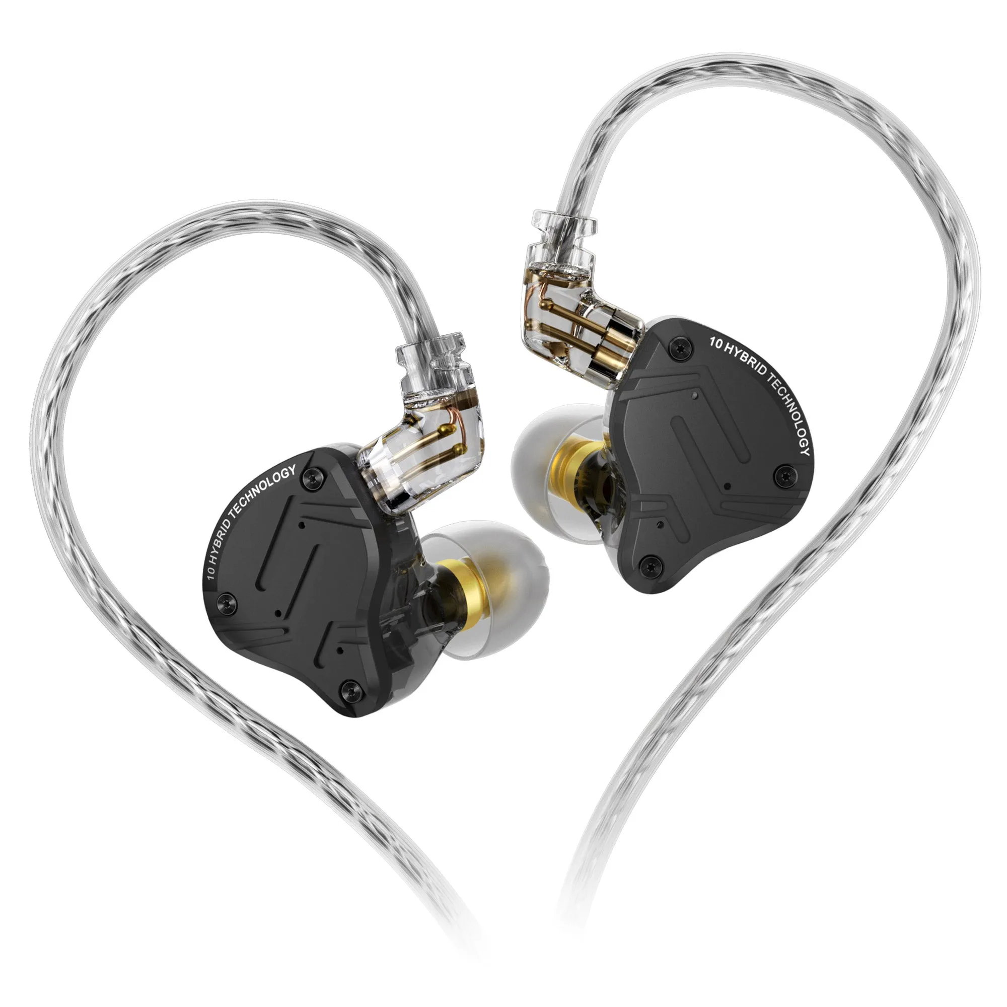 【KZ ZS10 Pro X】 1DD 4BA In-ear Monitor Hybrid Driver Earphone HiFi Bass Headphone Music Game Headset Wired Sports Earbud