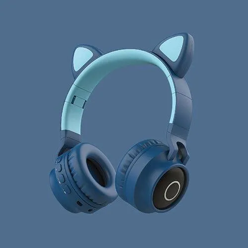 LED Light Cat Ear Headphones Wireless Bluetooth 5.0 Headset