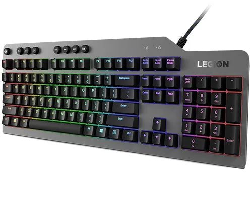 Lenovo Legion K500 RGB Mechanical Gaming Keyboard, USB, Detachable Palm Rest, US English - GY40T26478