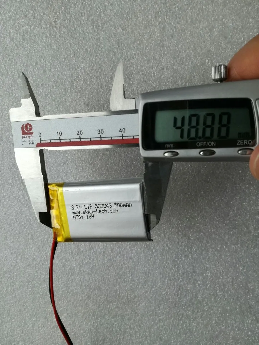 Lithium Ion Polymer Battery 3.7v 500mA with JST connector