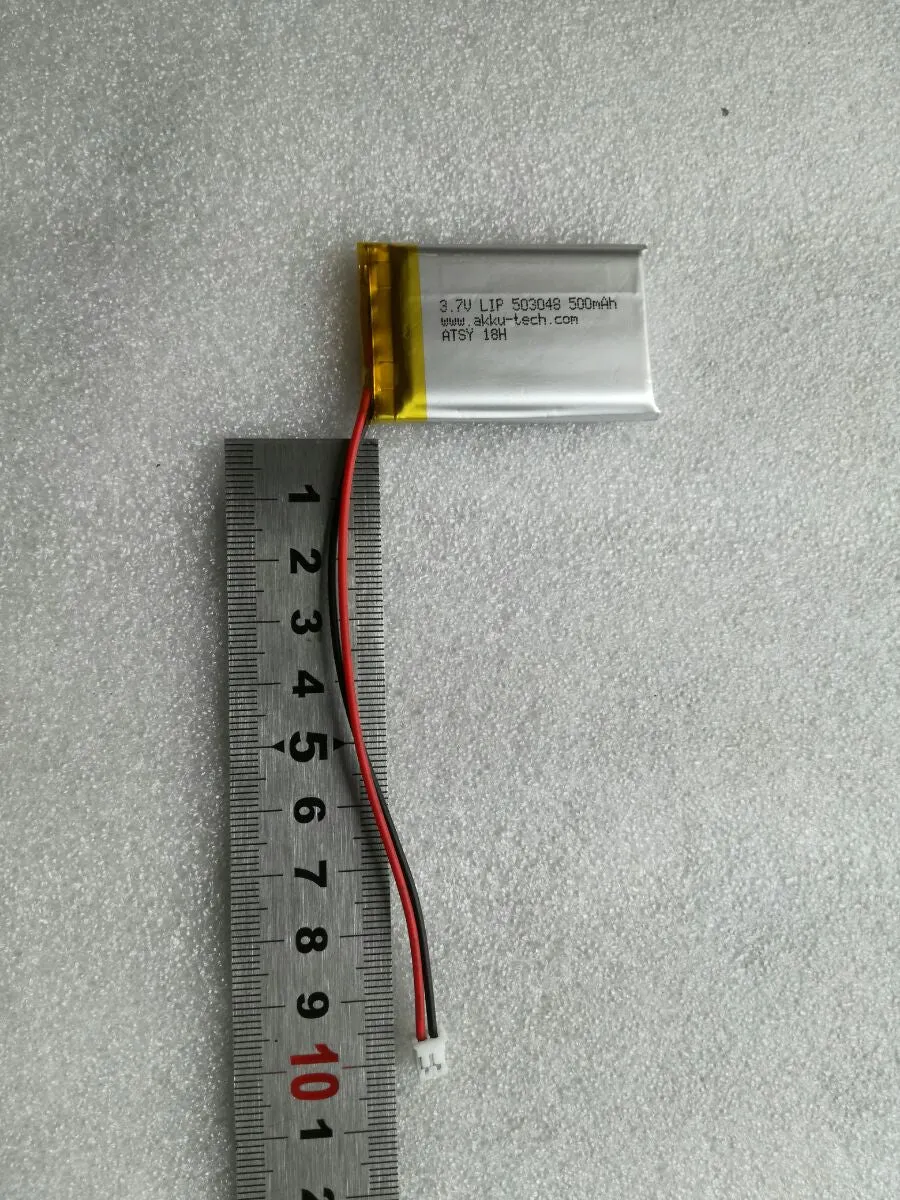 Lithium Ion Polymer Battery 3.7v 500mA with JST connector