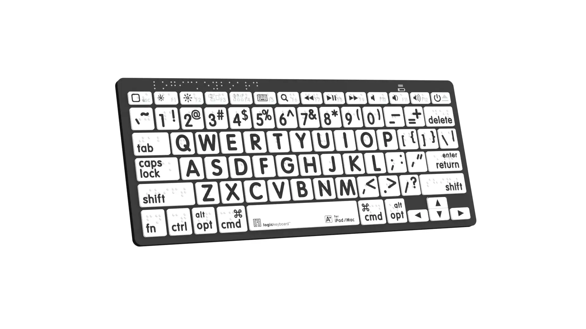 LogicKeyboard Bluetooth Large Print Braille Black on White,  PC & MAC