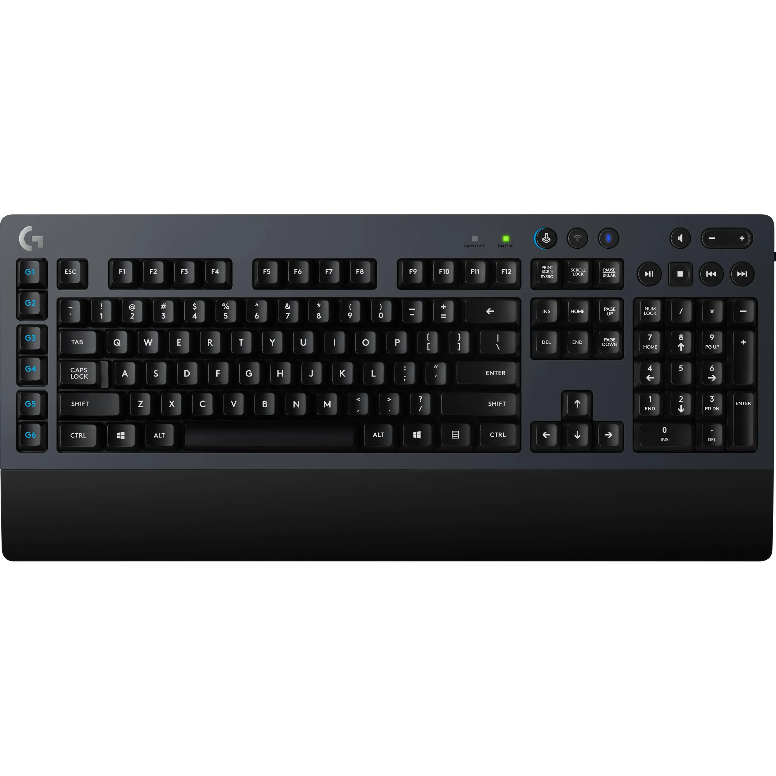 Logitech G613 Wireless Mechanical Gaming Keyboard (Romer-G Tactile Switch) with 6 Macro G-Keys Phone Stand Bluetooth