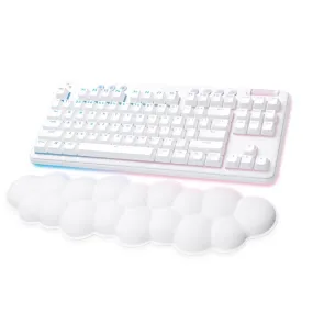 Logitech G715 Wireless Mechanical Gaming Keyboard with LIGHTSYNC RGB Lighting, LIGHTSPEED, PC and Mac Compatible, White Mist - Cloud Shaped Palm Rest | Aurora Collection