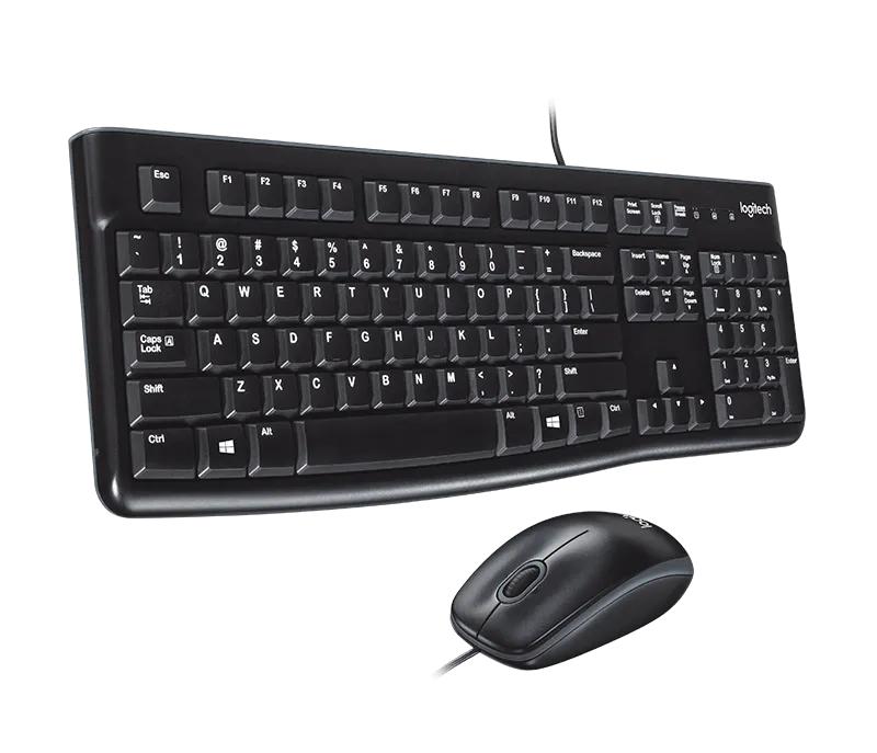 Logitech MK120 CORDED KEYBOARD AND MOUSE COMBO Plug-and-Play USB Combo