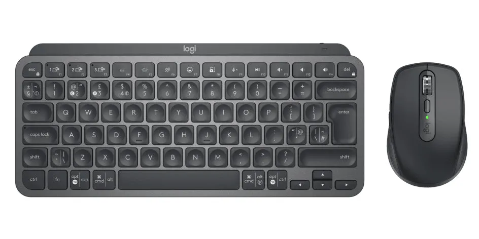 Logitech Mx Keys Mini Combo For Business - Keyboard And Mouse Set - Backlit - Wireless - Bluetooth Le - Qwerty - Uk - Gr