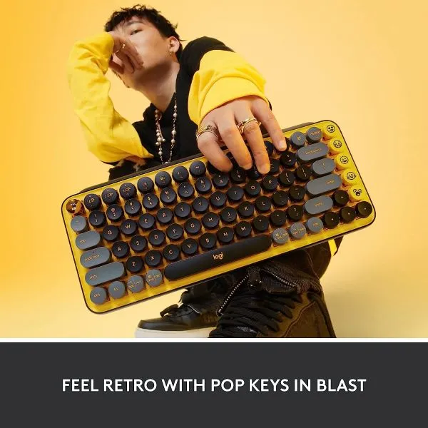 Logitech Pop Keys Wireless Mechanical Keyboard With Emoji Keys