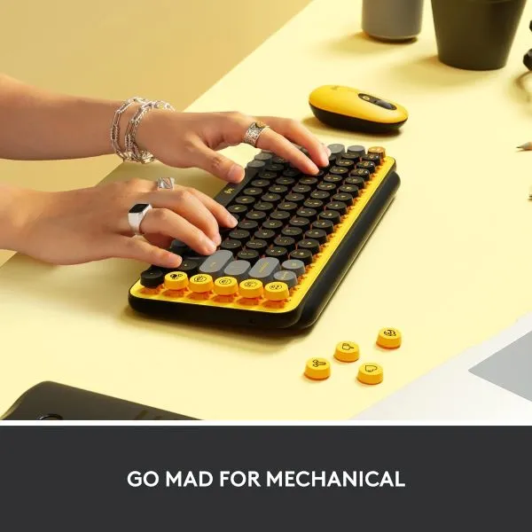 Logitech Pop Keys Wireless Mechanical Keyboard With Emoji Keys