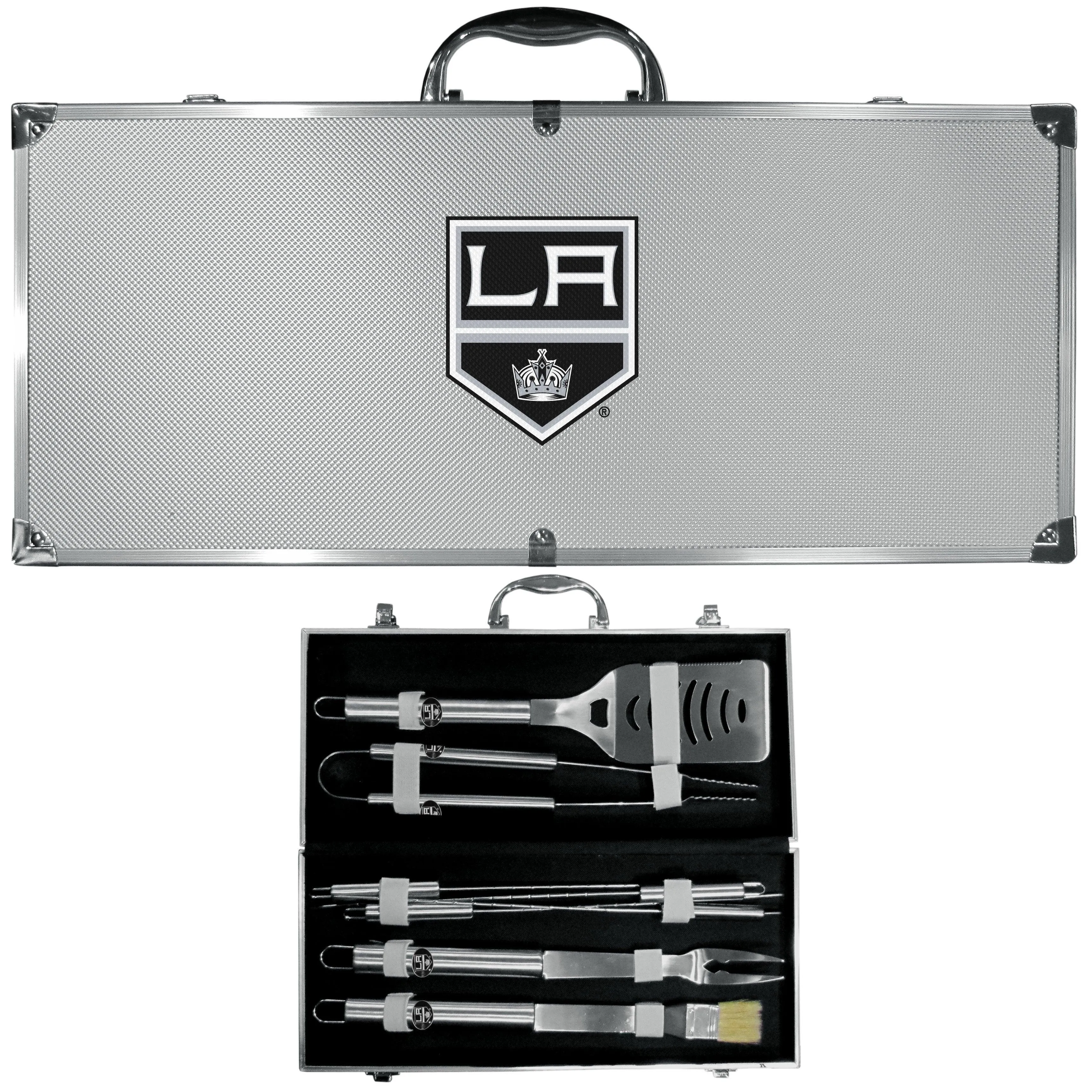 Los Angeles Kings® 8 pc Stainless Steel BBQ Set w/Metal Case