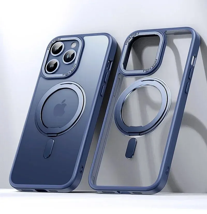 Magnetic 360° Rotating Stand Phone Case For iPhone