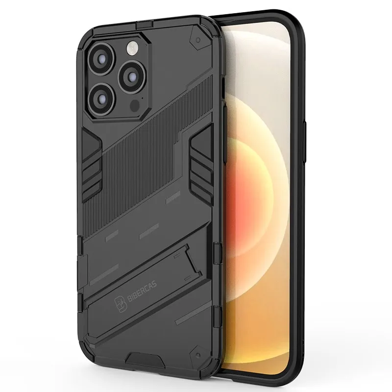 Magnetic Armor Shockproo Phone Case With Kickstand For IPhone