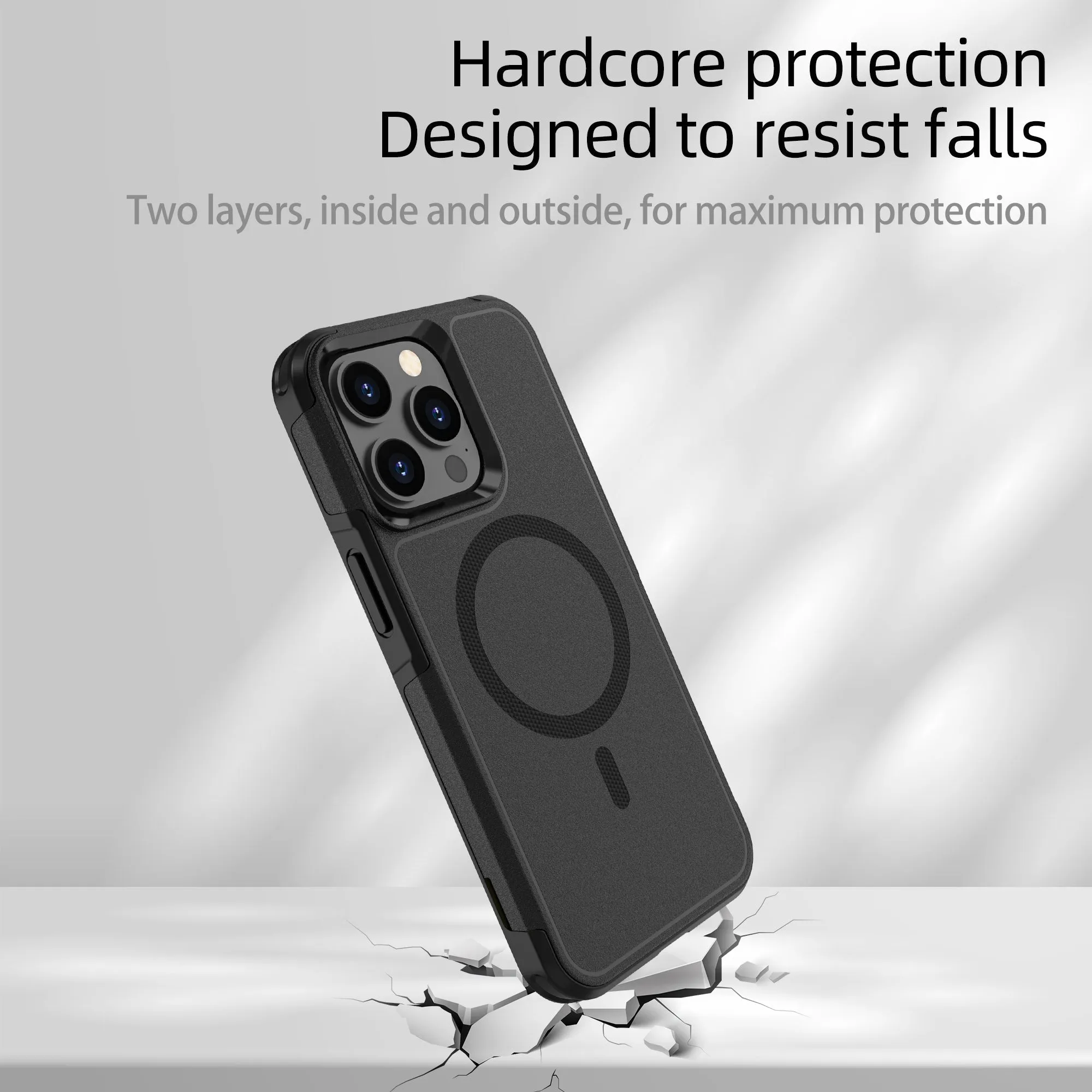 MagSafe Case For Apple iPhone 14 Plus Shockproof Heavy Duty Rugged Magnetic Cover - Black