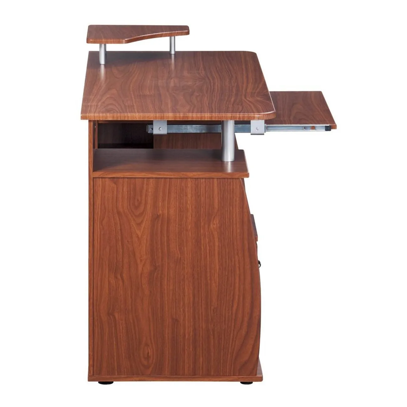 Majestic Computer Workstation Desk - Mahogany