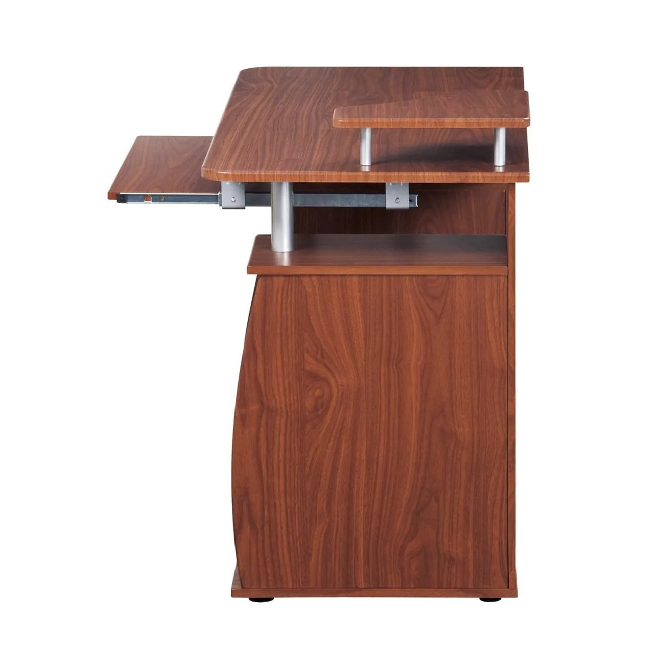 Majestic Computer Workstation Desk - Mahogany