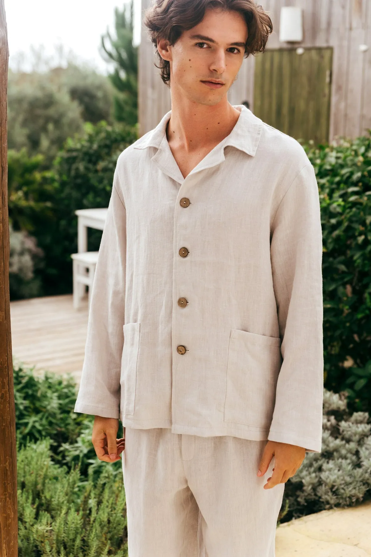 Men's Oliver Linen Loungewear Pyjama Set