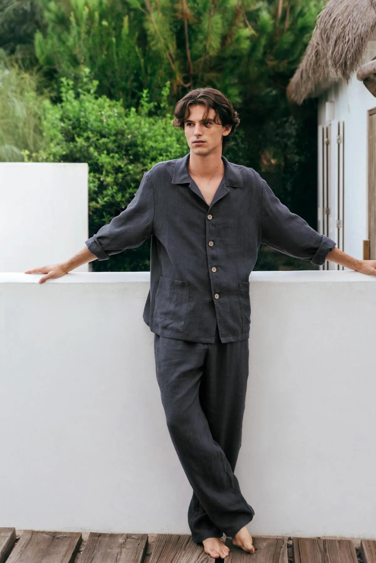 Men's Oliver Linen Loungewear Pyjama Set