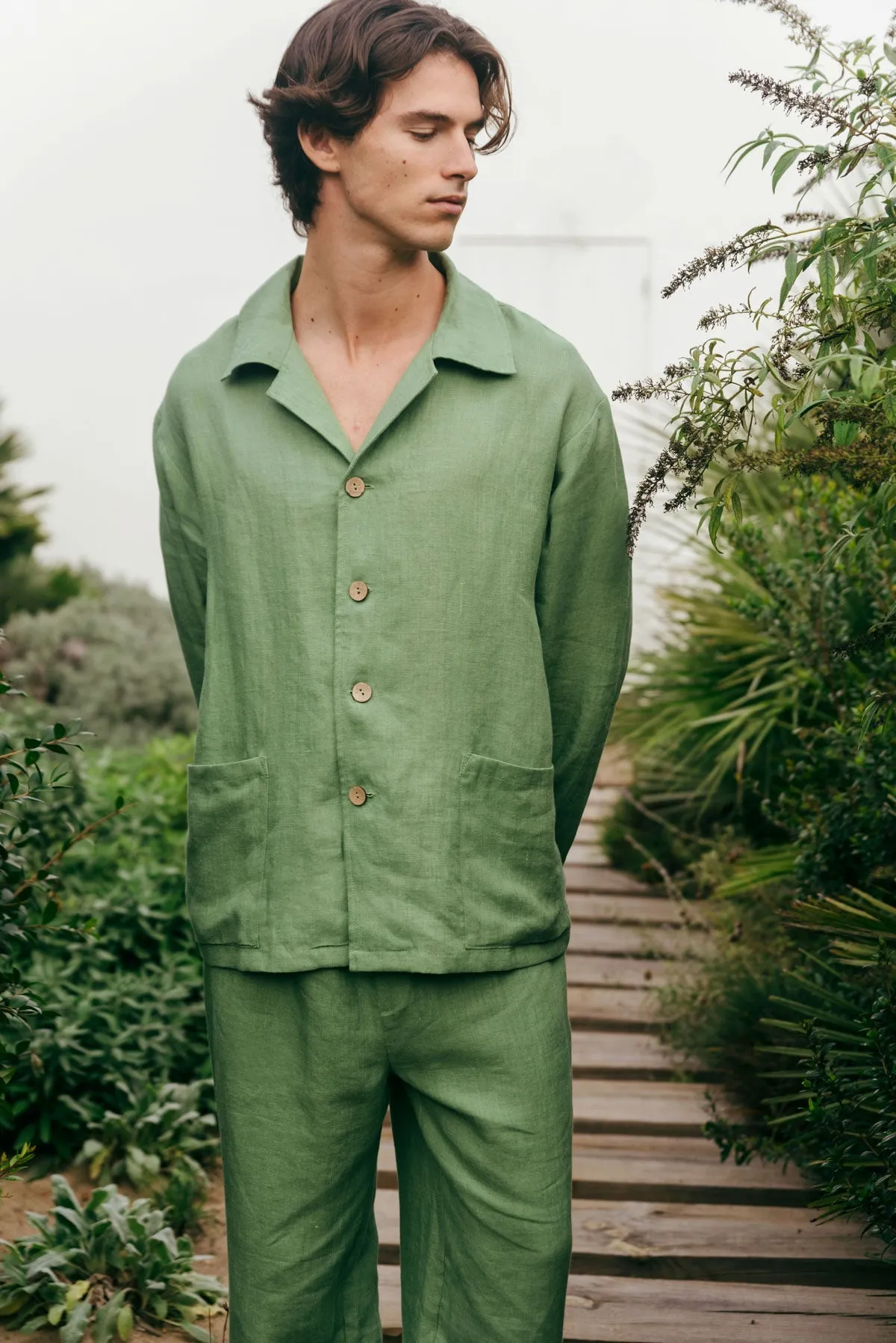 Men's Oliver Linen Loungewear Pyjama Set