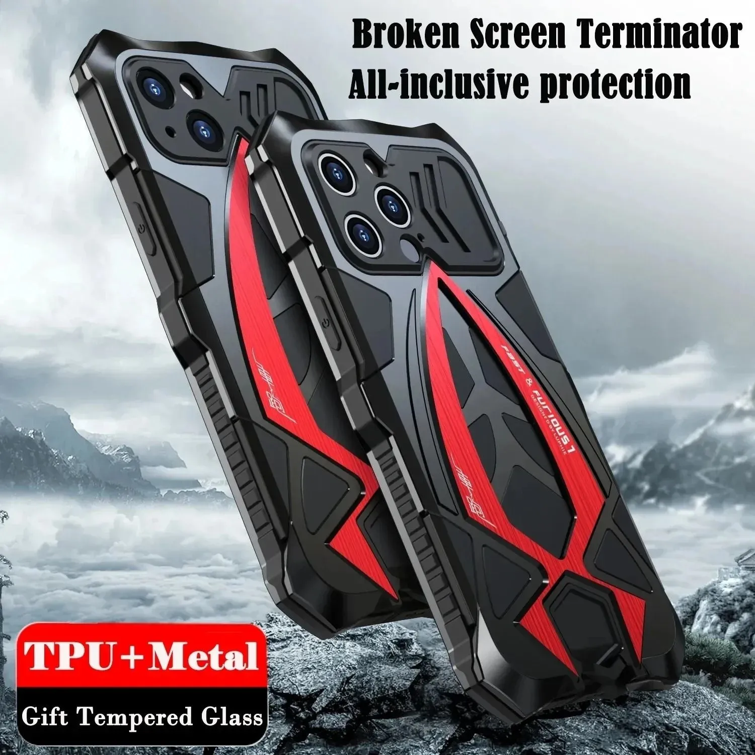 Metal Armor Heavy Duty Silence Phone Cover For iPones