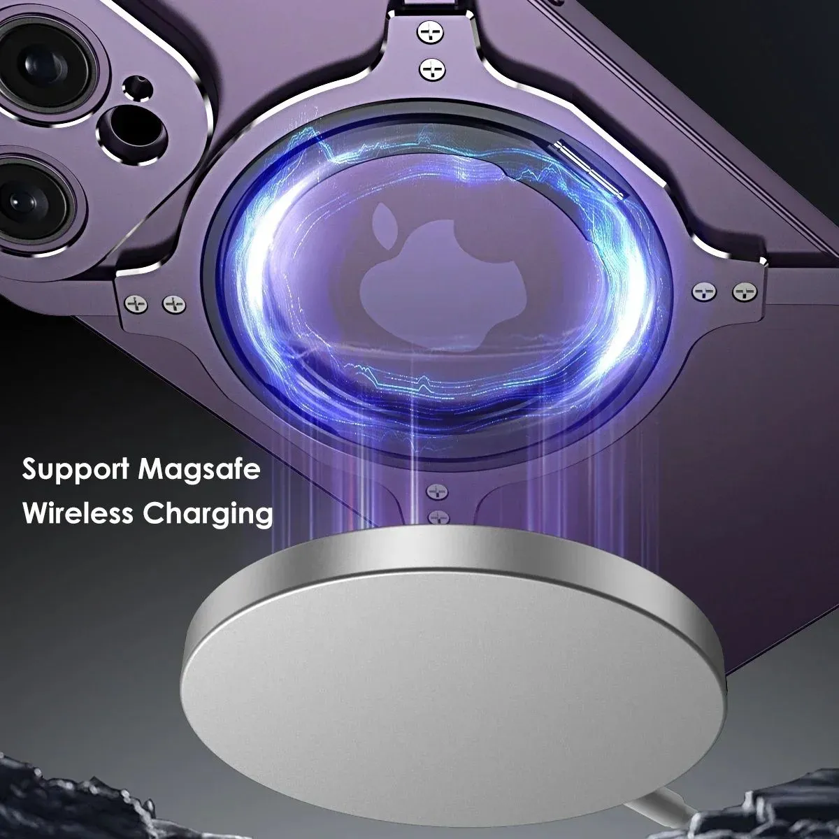 Metal Frameless Alloy Magnetic Cooling Phone Case For iPhone