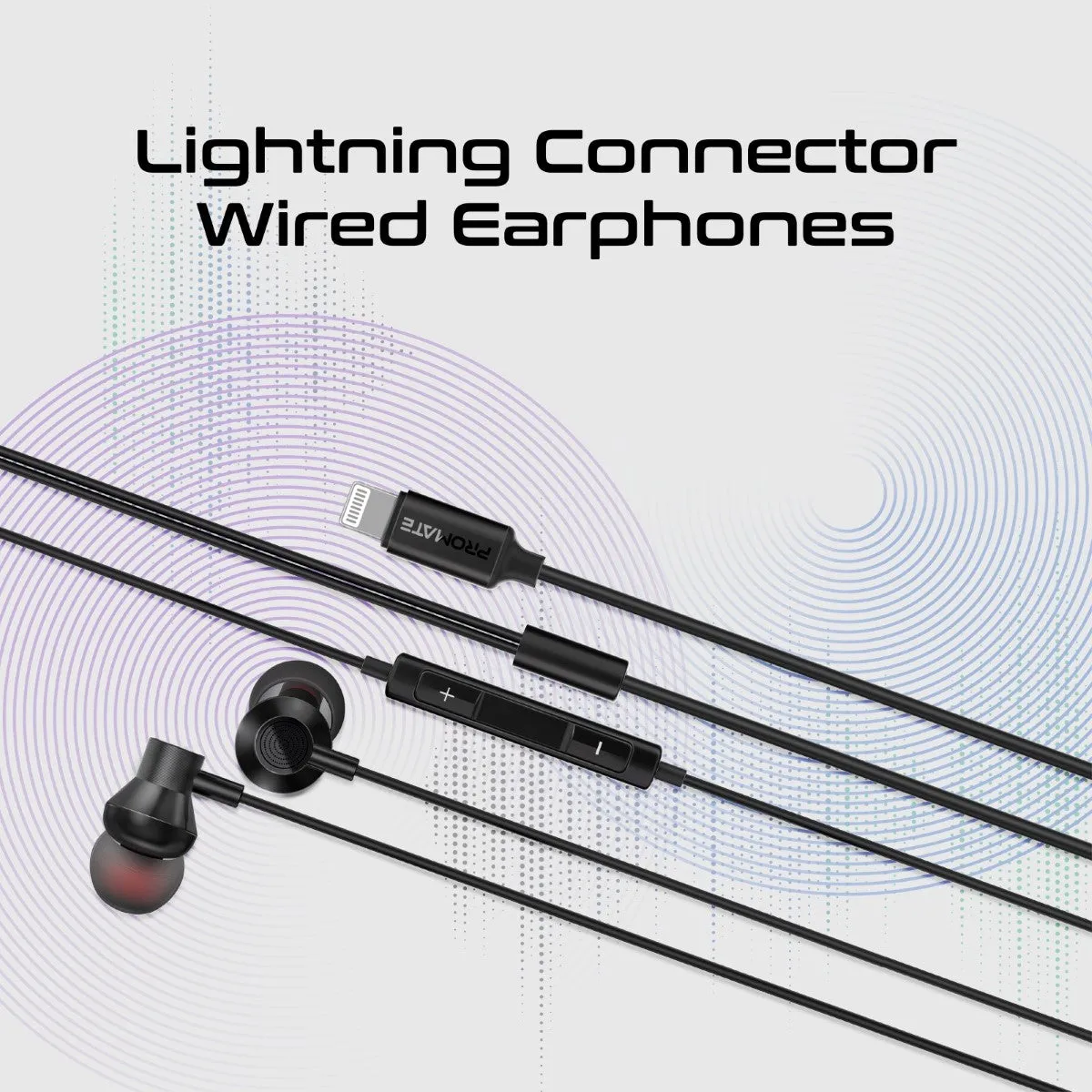 MFi-Certified Ergonomic In-Ear Lightning Connector Earphones