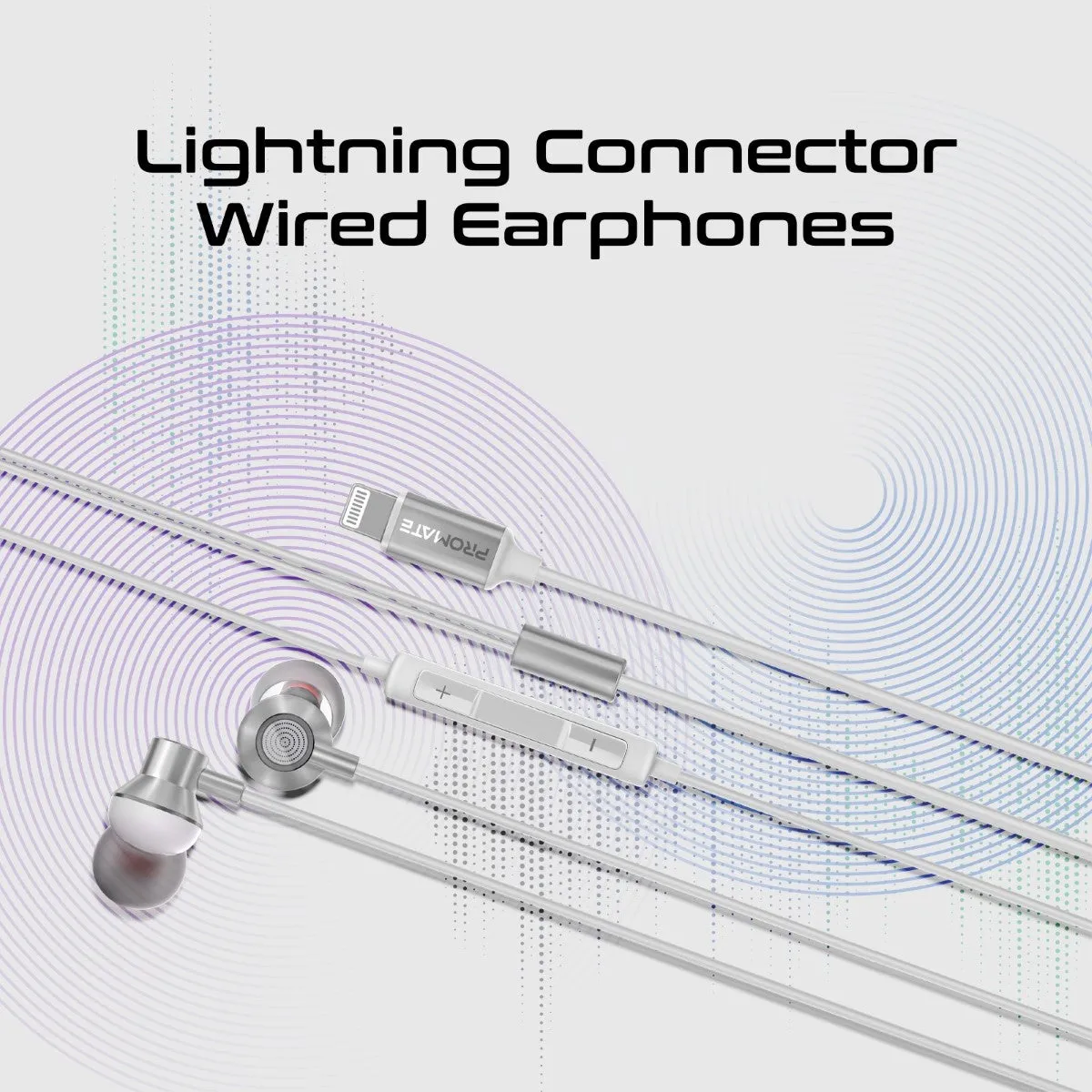 MFi-Certified Ergonomic In-Ear Lightning Connector Earphones