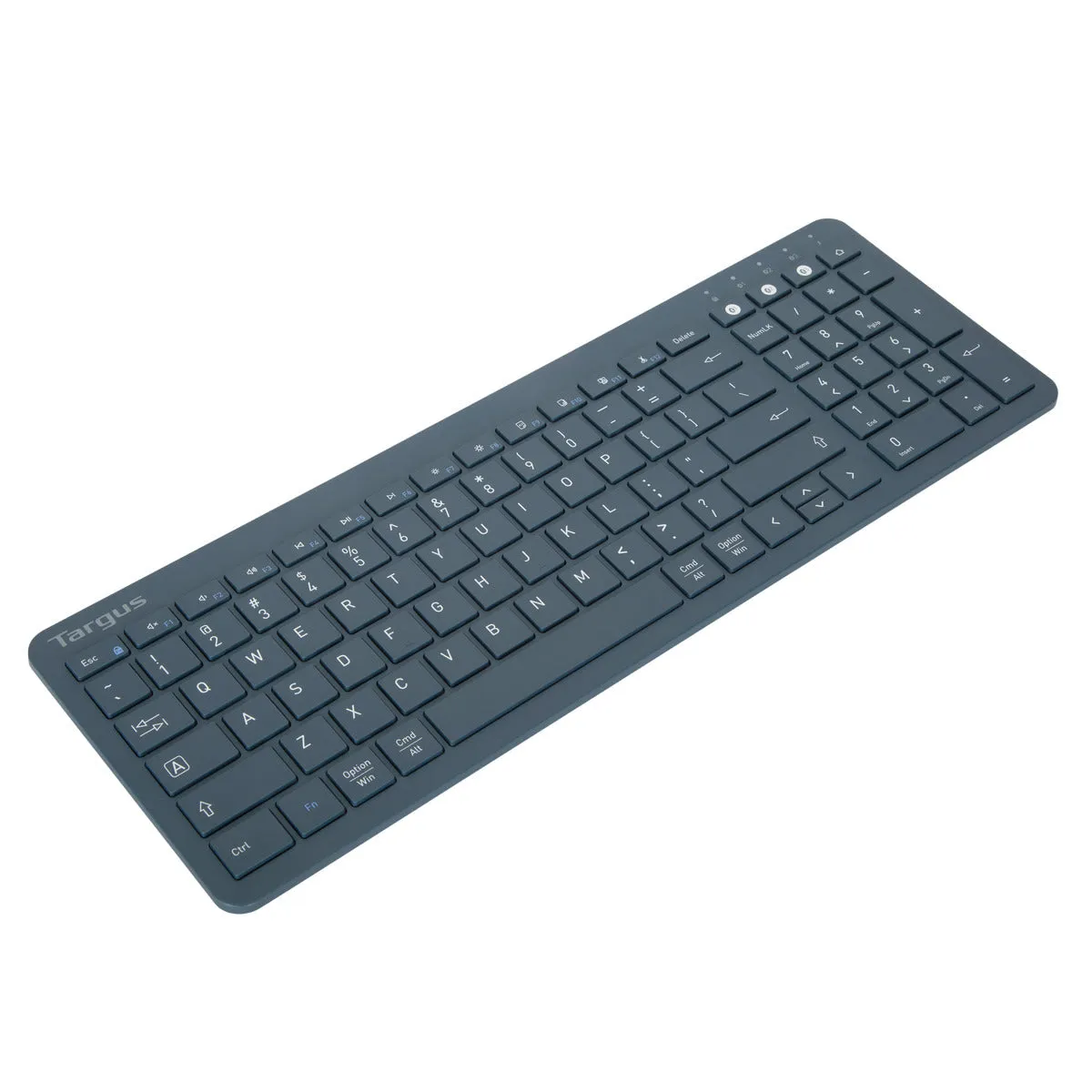 Midsize Multi-Device Bluetooth® Antimicrobial Keyboard (Blue)